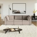 Ver imagem 2 de Sofá Modular 2 Módulos Canto 1 Módulo Central Zen CabeCasa MadeiraOriginals