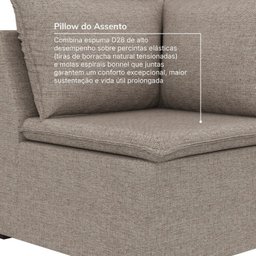 Sofá Modular 2 Módulos Canto 1 Módulo Central Zen CabeCasa MadeiraMadeira - 6