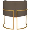 Ver imagem 7 de Kit 2 Poltronas Dália Luxo Moderna Estofada Design Sofisticado com Base de Ferro Dourado Suede