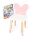Ver imagem 2 de Cadeira Infantil de Madeira Borboletinha Kit Livro Educativo - Rosa Bebê