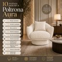 Ver mais imagens de Poltrona Decorativa Aura Giratória Bouclê Moscow Design Orgânico