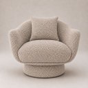Ver imagem 3 de Poltrona Decorativa Aura Giratória Bouclê Moscow Design Orgânico