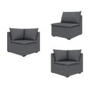 Ver imagem 7 de Sofá Modular 2 Módulos Canto 1 Módulo Central Zen CabeCasa MadeiraOriginals