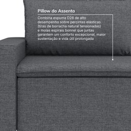 Sofá Modular 2 Módulos Canto 1 Módulo Central Zen CabeCasa MadeiraMadeira - 5