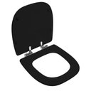 Ver imagem 2 de Assento Sanitário Poliéster para Louça Angra (logasa) Slow Close Cromado (reb. Oculto) Preto