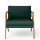 Ver imagem 6 de Kit 2 Poltronas Decorativa para Sala Pietra Estrutura de Madeira L02 Linho Verde Musgo - Lyam