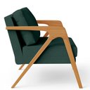 Ver imagem 7 de Kit 2 Poltronas Decorativa para Sala Pietra Estrutura de Madeira L02 Linho Verde Musgo - Lyam