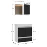 Kit Gabinete Banheiro Fox 60cm Branco/preto (gabinete + Cuba + Espelheira) - 3