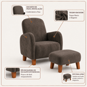 Ver imagem 2 de Poltrona Amamentação Viena Suede + Puff Macio Quarto Bebe:Marrom