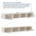 Ver imagem 3 de Rack para TV até 75 Polegadas Planejado 210cm Aruá CabeCasa MadeiraOriginals Branco/Off-White