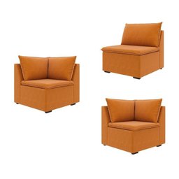Sofá Modular 2 Módulos Canto 1 Módulo Central Zen CabeCasa MadeiraMadeira - 7