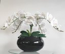 Ver imagem 5 de Arranjo Centro de Mesa 4 Flores Orquídeas Brancas e Vaso