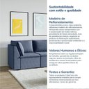 Ver mais imagens de Sofá Modular 2 Módulos Canto 1 Módulo Central Zen CabeCasa MadeiraOriginals