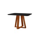 Ver imagem 1 de Mesa de Jantar Floripa Madeira Maciça 90x90cm Tampo Quadrado Vidro Móveis Minas Cor Preto