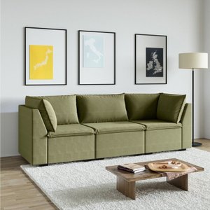 Sofá Modular 2 Módulos Canto 1 Módulo Central Zen CabeCasa MadeiraMadeira