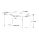 Ver imagem 7 de Mesa Escrivaninha Retangular Office 170cm Pé Painel Web Office