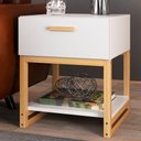 Ver imagem 1 de Mesa de Canto 1 Gaveta Branco Nature - Vedere