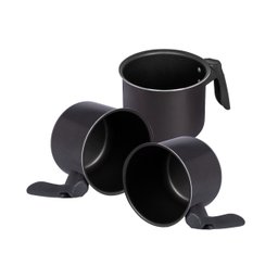 Jogo Canecão Leiteira Fervedor 12cm/ 14cm/ 16cm Antiaderente Teflon Antiaderente - 2