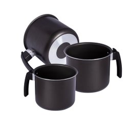 Jogo Canecão Leiteira Fervedor 12cm/ 14cm/ 16cm Antiaderente Teflon Antiaderente - 4