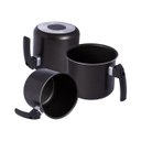 Ver imagem 1 de Jogo Canecão Leiteira Fervedor 12cm/ 14cm/ 16cm Antiaderente Teflon Antiaderente