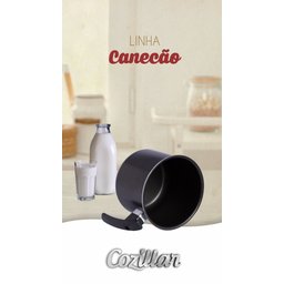 Jogo Canecão Leiteira Fervedor 12cm/ 14cm/ 16cm Antiaderente Teflon Antiaderente - 3