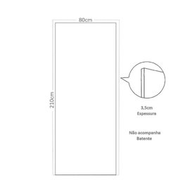 Kit com 2 Folhas de Porta Madeira Decorada 210x80cm Espessura 3,5cm Gaúcha Mgm - 3