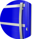 Ver imagem 2 de Porta Pivotante Alumínio Lambril Premium c/Puxador e.Azul 120 Brimak