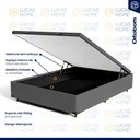 Ver imagem 6 de Cama Box Baú com Colchão de Espuma D33 Ortobom Airtech 100 Casal 138cm