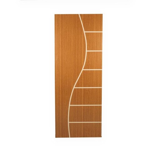 Kit com 4 Folhas de Porta Madeira Decorada 210x90cm Espessura 3,5cm Cantareira MGM Marrom/Mogno