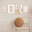 Ver imagem 3 de Kit 4 Quadros Decorativos Geométrico Linhas Sala Quarto