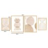 Kit 4 Quadros Decorativos Geométrico Linhas Sala Quarto - 4