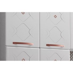 Kit de Cozinha Modulada 3 Peças Mirage New (2 Armários + 1 Paneleiro) Cpt114 Branco/preto - - 4