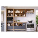 Ver imagem 3 de Cozinha Completa Eloise 4 Peças (2aéreos+1balcão+1torrequente) C4p181 Freijo/titanium - Mgm