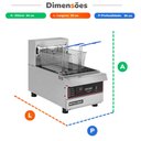 Ver imagem 5 de Fritador Zona Fria de Óleo Elétrico Mesa Premium Duplo Foe 2C m Prm 220V - Metalcubas 27289