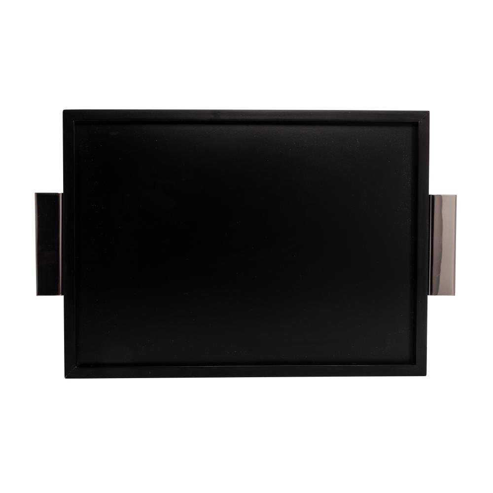 Bandeja De Madeira Para Café Da Manhã Pinus Black 55X35X23Cm - 5