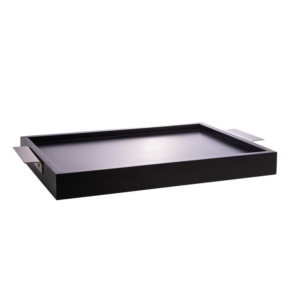 Bandeja De Madeira Para Café Da Manhã Pinus Black 55X35X23Cm - 4