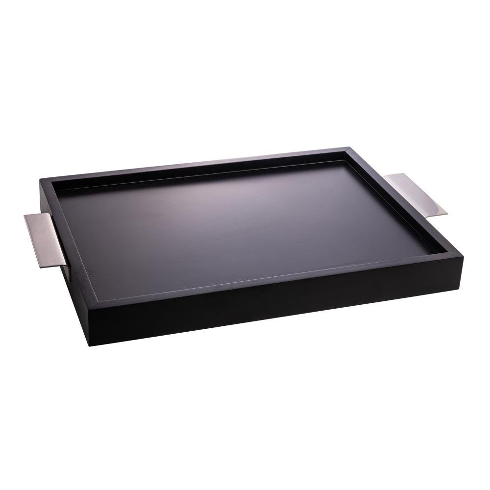 Bandeja De Madeira Para Café Da Manhã Pinus Black 55X35X23Cm - 3
