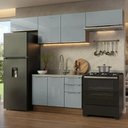 Ver imagem 1 de Armário de Cozinha Completa 280 Cm Rustic/cinza Lux Madesa 02