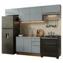 Ver imagem 2 de Armário de Cozinha Completa 280 Cm Rustic/cinza Lux Madesa 02