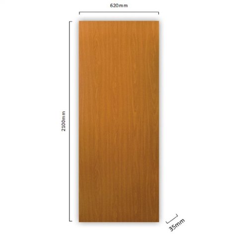 Kit com 4 Folhas de Porta Madeira Lisa 210x62cm Espessura 3,5cm Melamínica MGM Marrom/Mogno