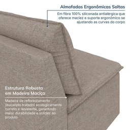 Sofá Modular 2 Módulos Centrais Zen CabeCasa MadeiraMadeira - 5