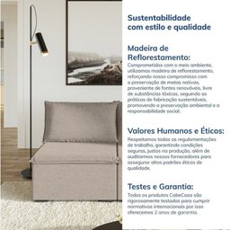 Sofá Modular 2 Módulos Centrais Zen CabeCasa MadeiraMadeira - 8