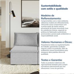 Sofá Modular 2 Módulos Centrais Zen CabeCasa MadeiraMadeira - 8