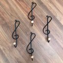 Ver imagem 1 de Kit 4 Cabide de Ferro Notas Musicais