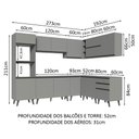 Ver imagem 4 de Armário de Cozinha Completa de Canto 465cm Nice Madesa 01