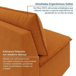 Sofá Modular 2 Módulos Centrais Zen CabeCasa MadeiraMadeira - 5