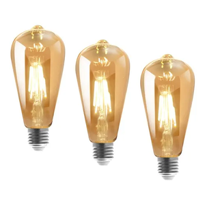 KIT C/3 LÂMPADAS RETRO VINTAGE ST64 FILAMENTO LED BIVOLT