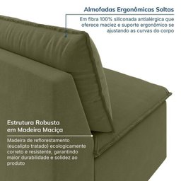 Sofá Modular 2 Módulos Centrais Zen Cabecasa Madeiramadeira - 5