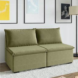 Sofá Modular 2 Módulos Centrais Zen Cabecasa Madeiramadeira - 2