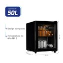 Ver imagem 3 de Frigobar Expositor Hq 50L Porta de Vidro Duplo Full Black com Luz Interna e Termostato Hq-50FBPV